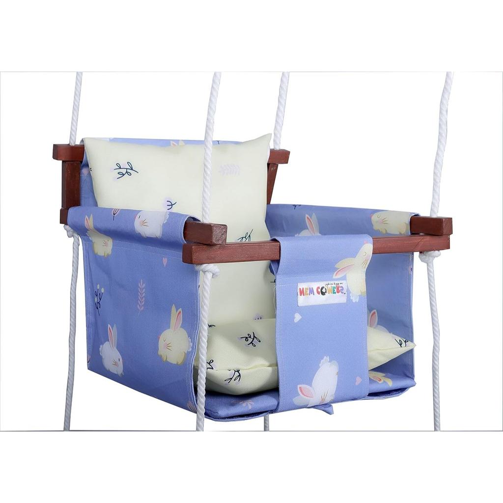 Baby Garden Swing with 2 Pillows (6 Months To 4 Years) (Up To 20 Kg)-Yellow-908, 12 Inch