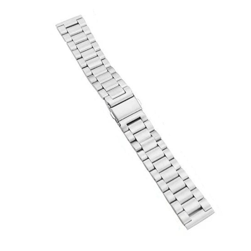 

20mm Solid Stainless Steel Watch Strap for Samsung Gear S2 Classic SM-732,Replacement Watch Strap Silver