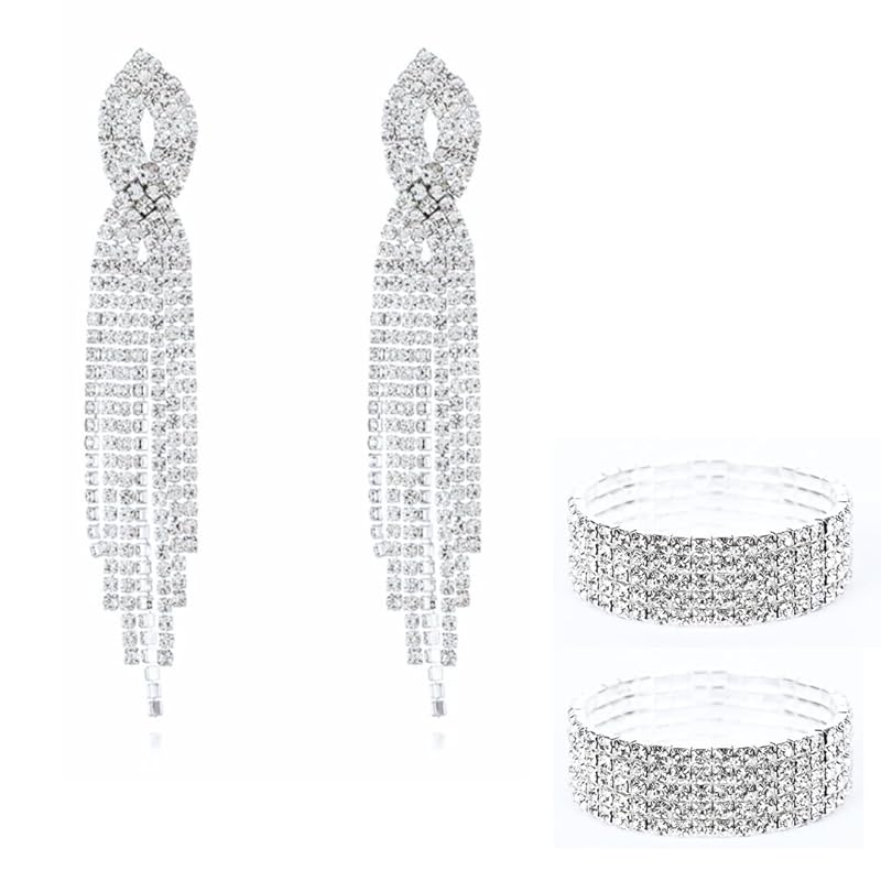 

[VanFROSTED] Bracelet earrings fitness competition bangle beginner queen crystal competition stage stage body wedding vest marriage Japan ballroom