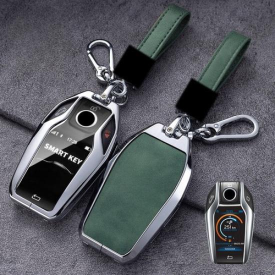 Zinc Alloy TPU Leather Car Key Case Cover For BMW 5 6 7 730Li 740Li G30 X3 X4 X5