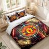 Set Biancheria da Letto 1 Copripiumino 2 Federe Stampa Manchester United Decorazione Camera da Letto Casa