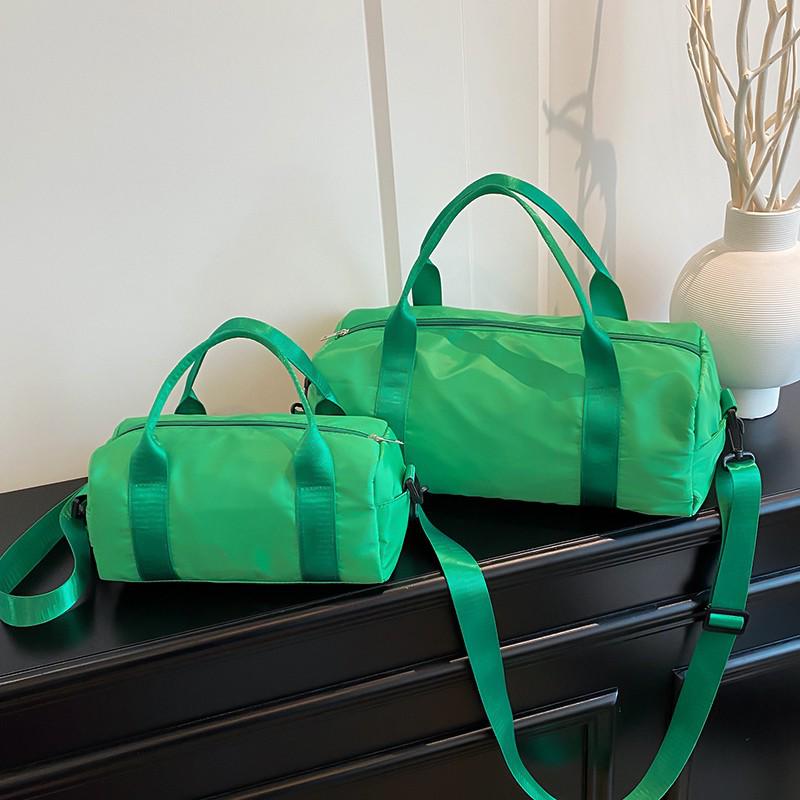 Красочная водонепроницаемая уличная одноплечевая сумка кроссбоди - Женская цилиндрическая сумка большой вместимости Small 241111 cm зелёный 1140₽