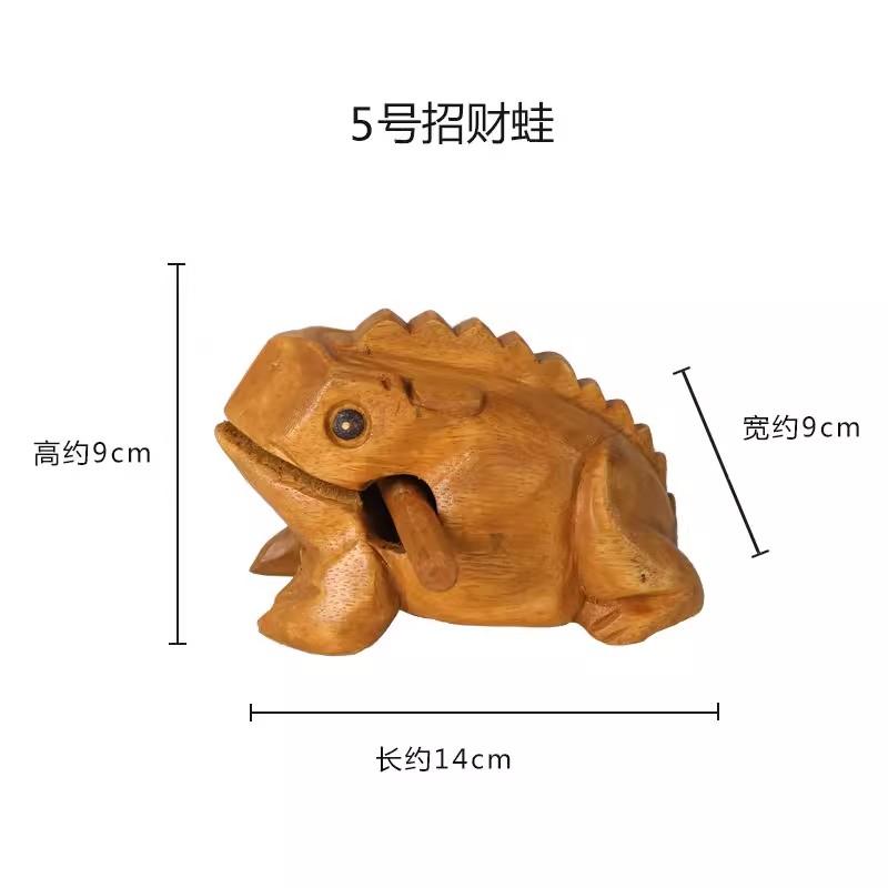 Wooden Lucky Frog Toy for Kids, Money Frog, Clackers, Musical Instrument, Percussion Toy, Gift, Home Art Decoration, Feng Shui