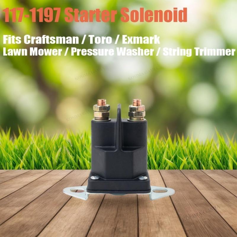 12V Solenoid 117-1197 Starter Solenoid Relay for BRIGGS STRATTON ARIENS HUSQVARNA GRAVELY SNAPPERKEES Lawn Mower Accessories