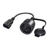 IEC320 C14 To EU4.8mm AC-Power Adapter Cable, 3 Terminals Male To Female Power Connector Cord with Protective Cover