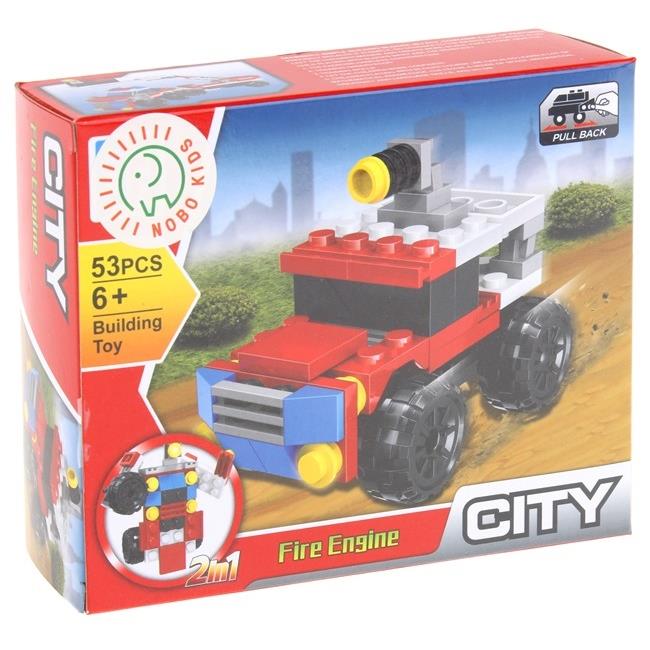 2-In-1 Fire Engine Building Blocks