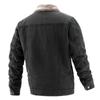 Plus Samt Dicke Jeansjacke Herren Lässig Revers Baumwolle Jeansjacke Herren Pelzkragen Warm Winter Herrenjacken und Mäntel