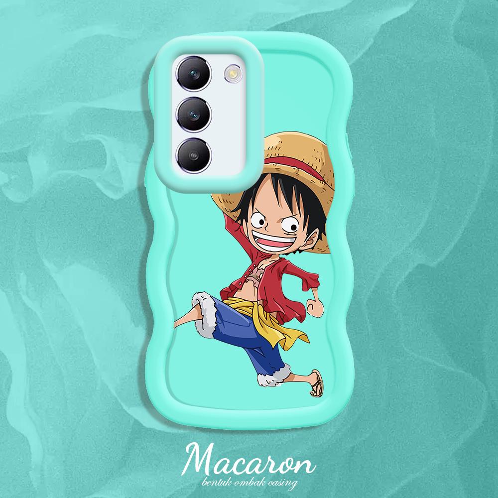 

Окрашенный узор Big Wave Edge Мягкий силиконовый материал Macaron чехол для телефона противоударный защитный резиновый чехол для OnePlus Vivo Motorola Moto Motorola Moto G04S синий