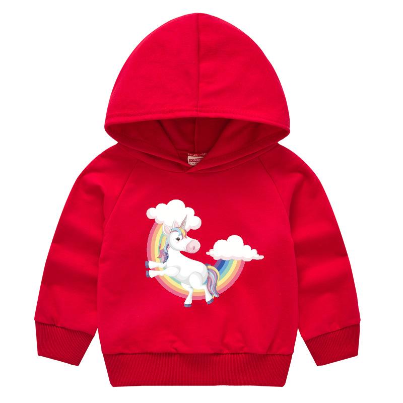 Frühling und Herbst Kindermode Kapuzenpullover Jungen und Mädchen Cartoon Druck Pullover Langarm Tops