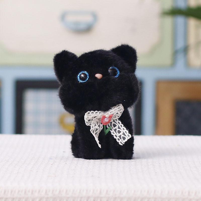 Plush Cat Keychain With Pp Cotton Filling For Bag Decoration And Gift