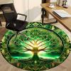 1pc Tree of Life Mandala Chair Carpet for Office Non-Slip, Machine Washable Rug for Office - Holiday DecorMachine Made yy251029026