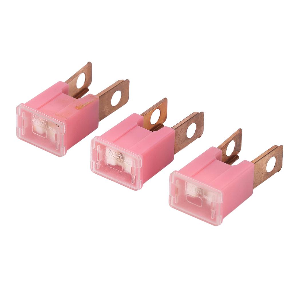 10Pcs Straight Male Terminal ABS Housing Brass Conductor FLM Slow Fusing Replacement for Automotive