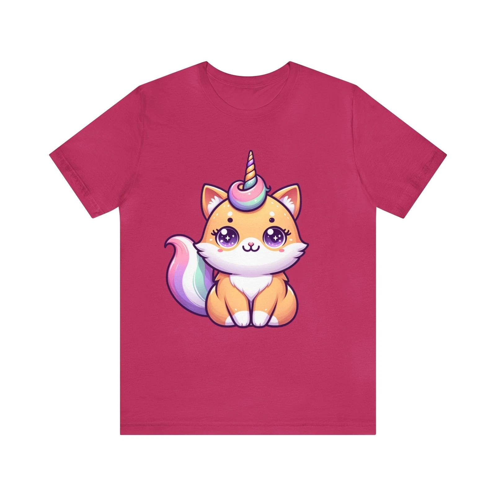 caticorn shirt meowgical shirt short sleeve cat shirt funny cat shirt cute cat M