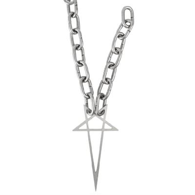 Rock Twist Silver Color Chunky Thick Lock Choker Chain Necklaces Party Jewelry
