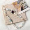Beach Starfish Coconut Phone Chain Acrylic Beaded Smartphone Lanyard Beaded Phone Strap  Camera