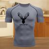 Graphic Compression Running Shirts Men Gym Workout Running T-shirt Summer Athletic Quick Dry Tees Tops Short Sleeve Rash Guard