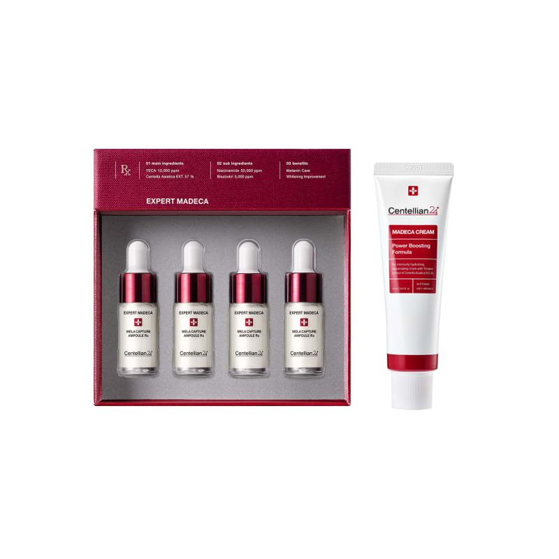 Expert Madeca Mela Capture Ampoule RX 7ml X 4 + Madeca Cream Power Boosting Formula 50ml