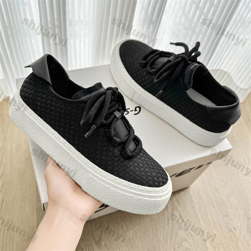 

2026 Spring New Checker Design Fashi Trend Thick Soled Casual Shoes for Men Shallow Mouth Comfortable Lace Up Chunky sneakers 39 чёрный