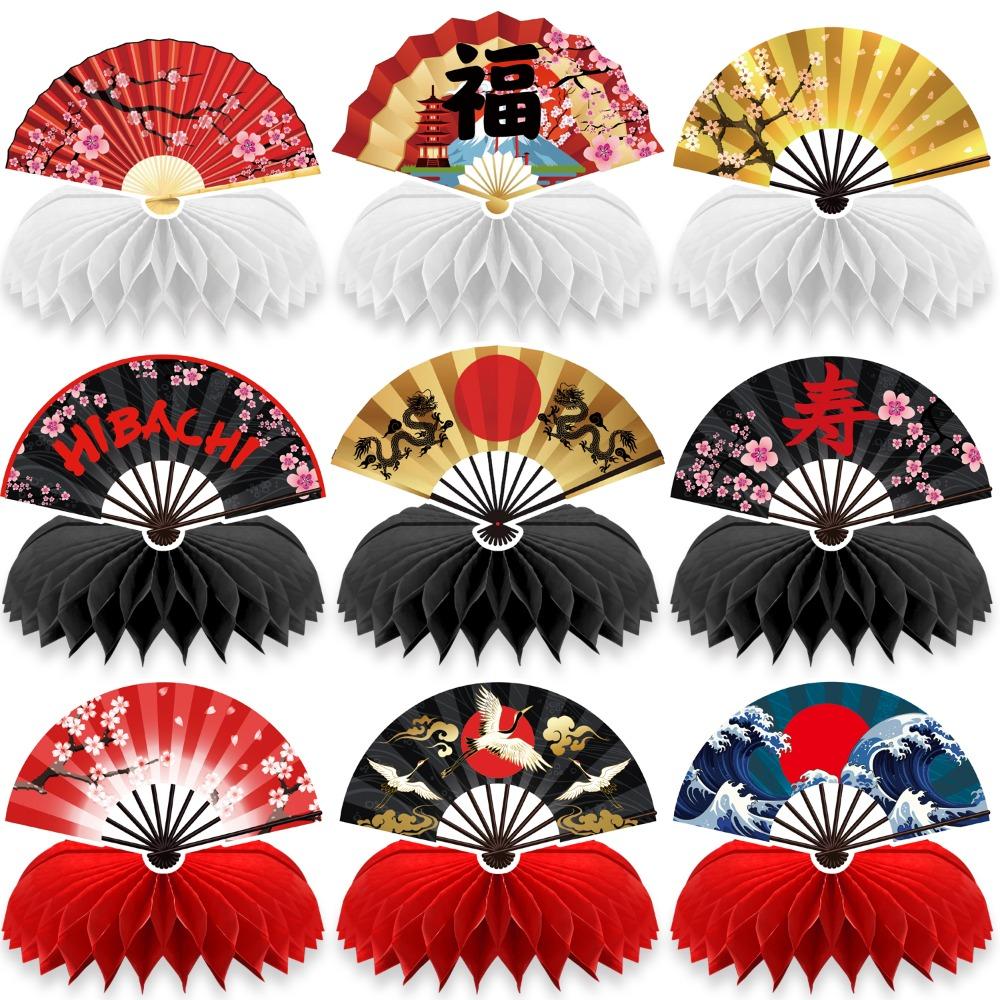 

9PCS Reusable Oriental Hibachi Centerpiece Set Japanese Sushi Table Decor Unisex
