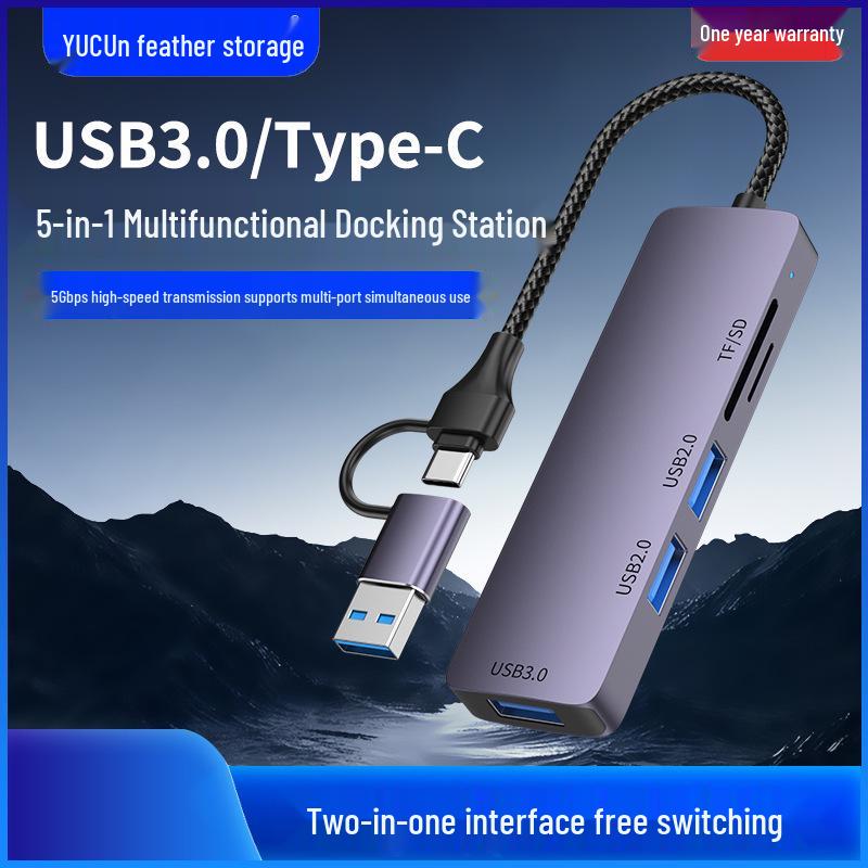 

USB-C Laptop Hub: 100W Charging, USB 3.0, 4K Screen Cast, SD/TF Expansion Dock