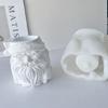 Geometric Santa Claus Gypsum Silicone Molds for Making Succulent Flower Pot