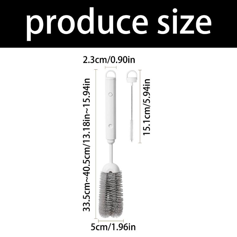 Extra Long Dish Brush For Hard To Reach Area Flexible U Head Cups Water Bottles Baby Utensils Coffee Mugs Cleaner
