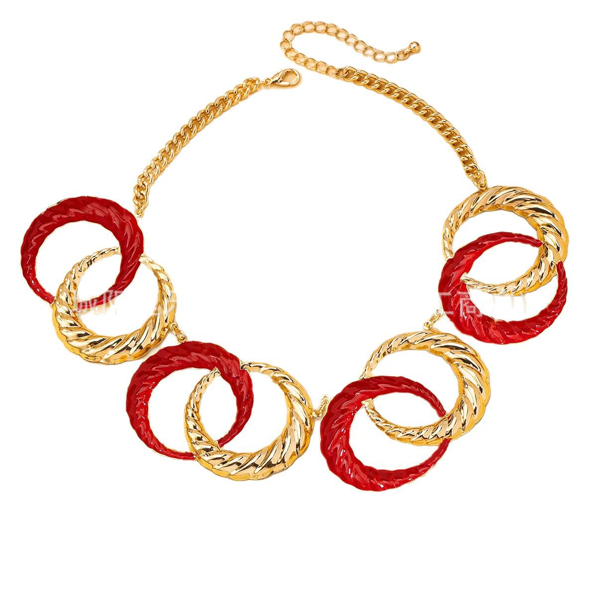 Женское геометрическое колье-чокер с переплетением XL8543