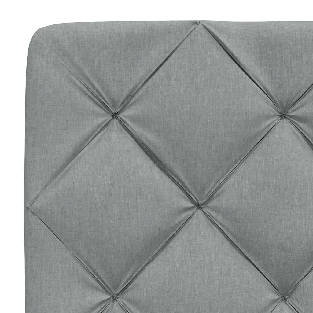 LED Bed Frame without Mattress Light Grey 160x200 cm Fabric