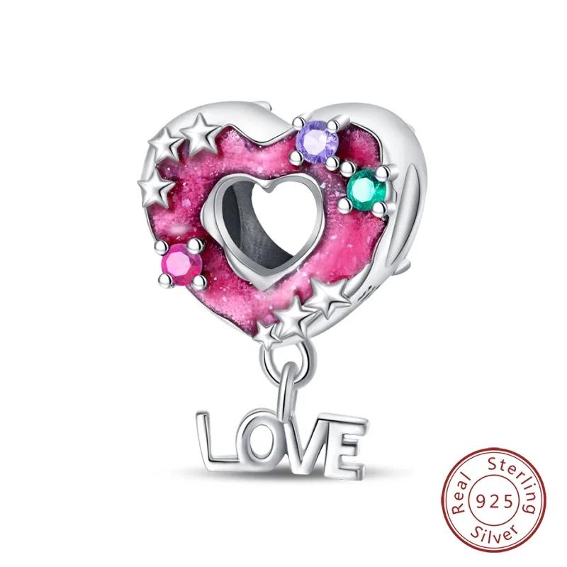 100% Copper Fashion Pink Princess Skirt Bag Lipstick Charms Beads Fit Original Bracelets Diy Jewelry Gifts