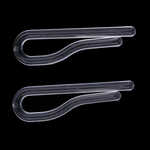 Prettyia Approximately 100 Pieces Plastic Shirt Collar Pins, Craft Pins, Concealed Clips, Transparent Peg Clips