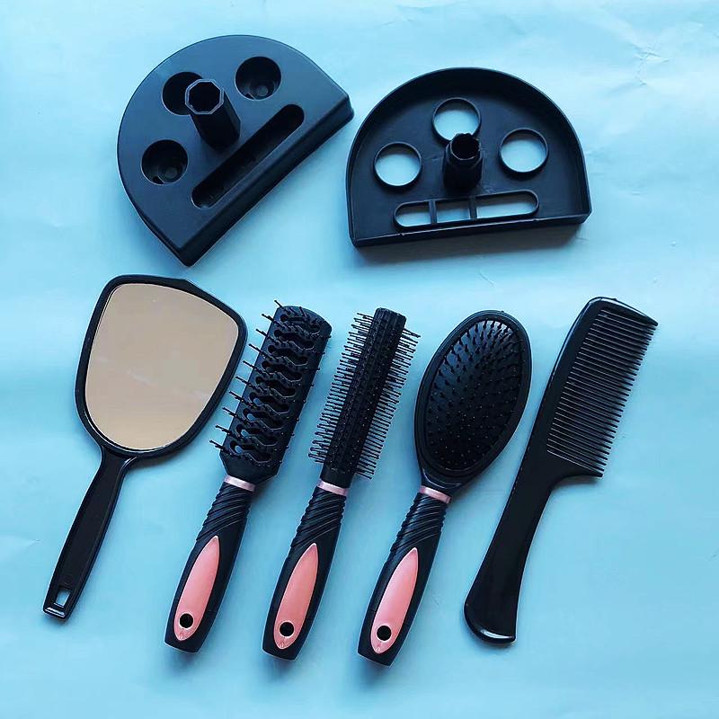 5-Piece Hairdressing Set with Mirror and Scalp Massage Comb