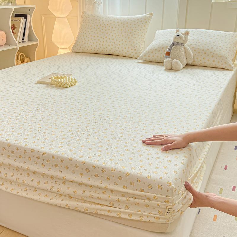 Bettlaken, Spannbettlaken, Studentenwohnheim Baumwoll-Steppdecken, Kinder Cartoon Doppellagiges Garn Spannbettlaken, Matratzenschoner, Kissenbezüge