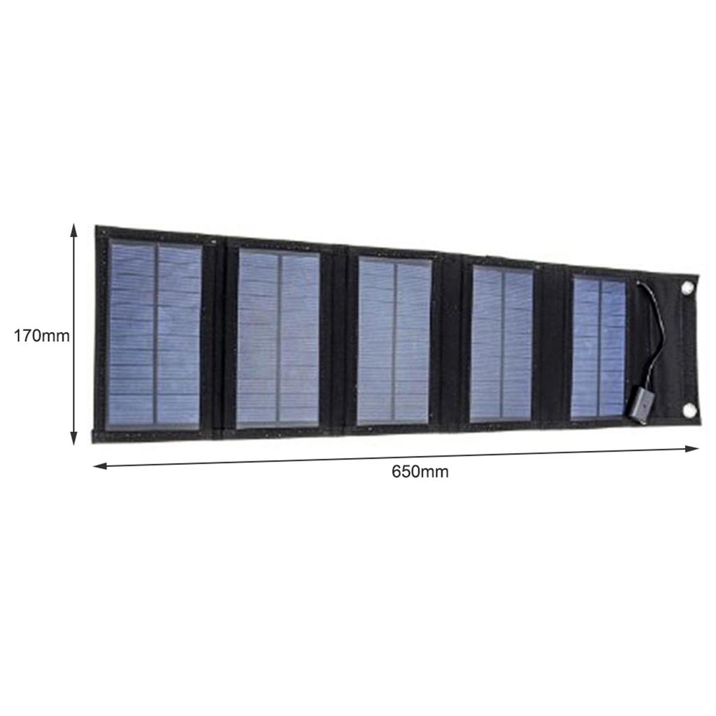 20 W Solarladegerät, faltbares Solarpanel mit 2 USB-Anschlüssen, wasserdicht, Camping, Reisen, kompatibel für