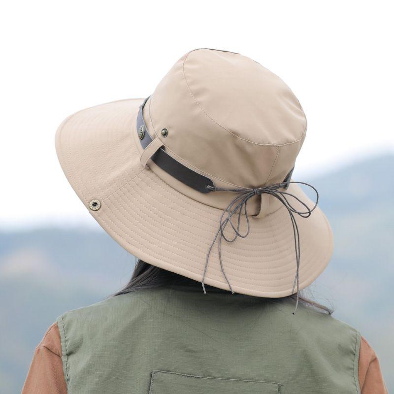 Chapeau d'alpinisme pour femmes Été Protection UV Pare-soleil Chapeau bob de pêche Rétro Crème solaire Chapeau en denim