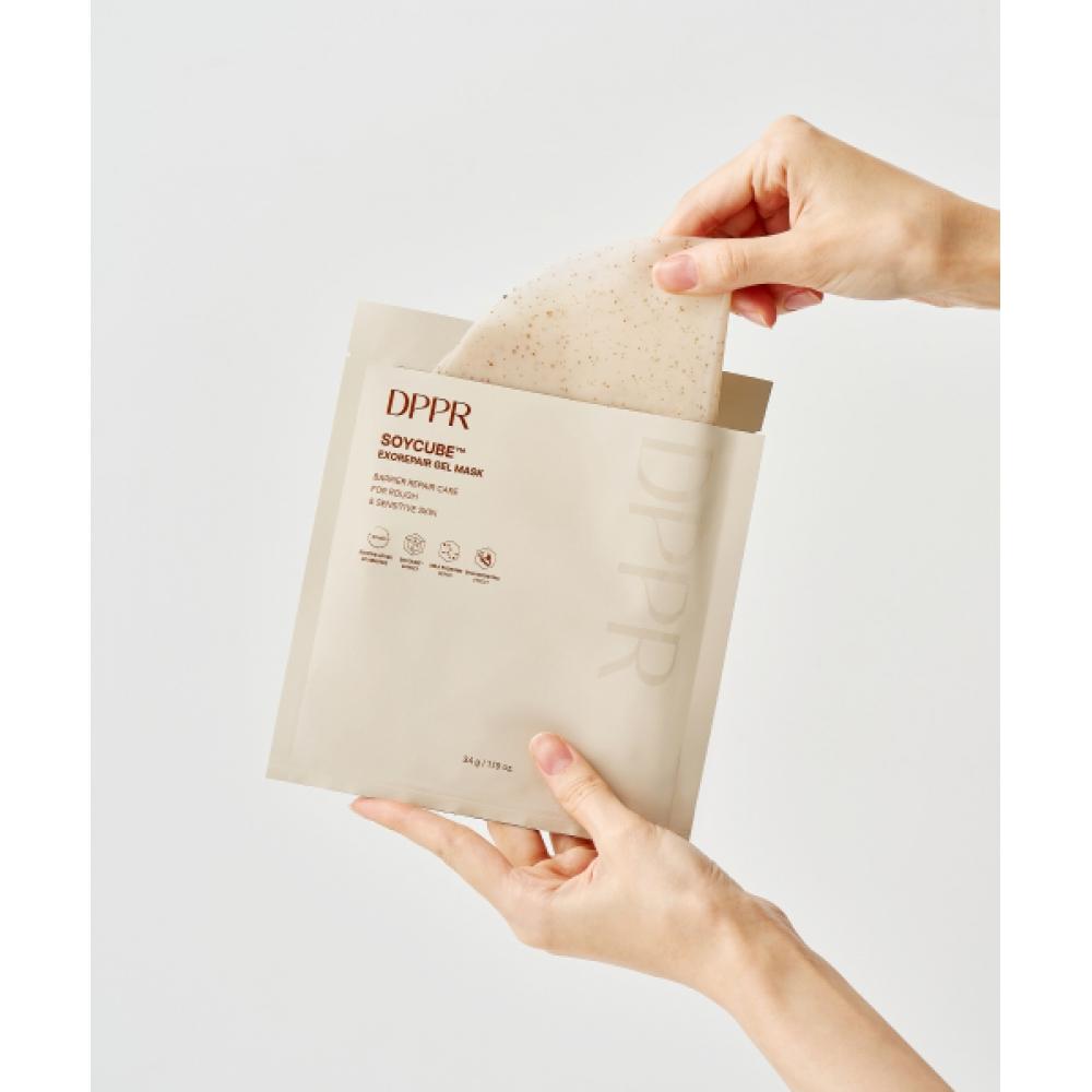 Dppr [3set] Soy Cube Exo Repair Soy Milk Fact To Foam Cleanser 120ml + Serum 50ml + Gel Mask 4 Sheets