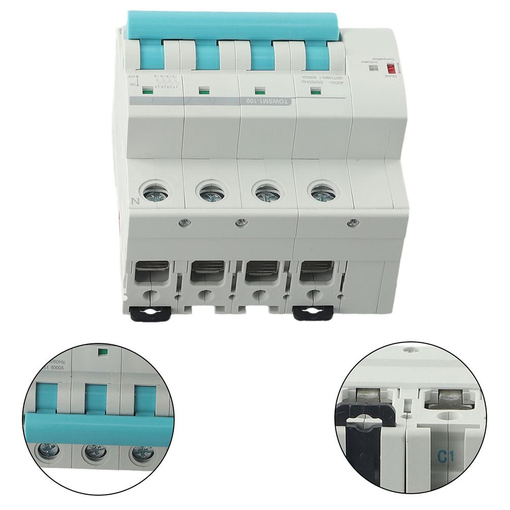 For Tuya Smart Remote Control Din Rail Circuit Breaker 100A For MCB with Overload and Short Circuit Protections