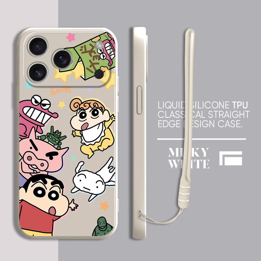 

Phone Cover Case for Apple iPhone 17 Pro Max 11 16 15 12 Plus Air 7 8 XS XR 13 Mini Cartoon Cute Shin-chan iPhone17
