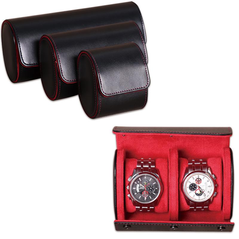 Waterproof PU Leather Watch Storage Box with 1-3 Slots - Stain-Resistant Gift Packaging