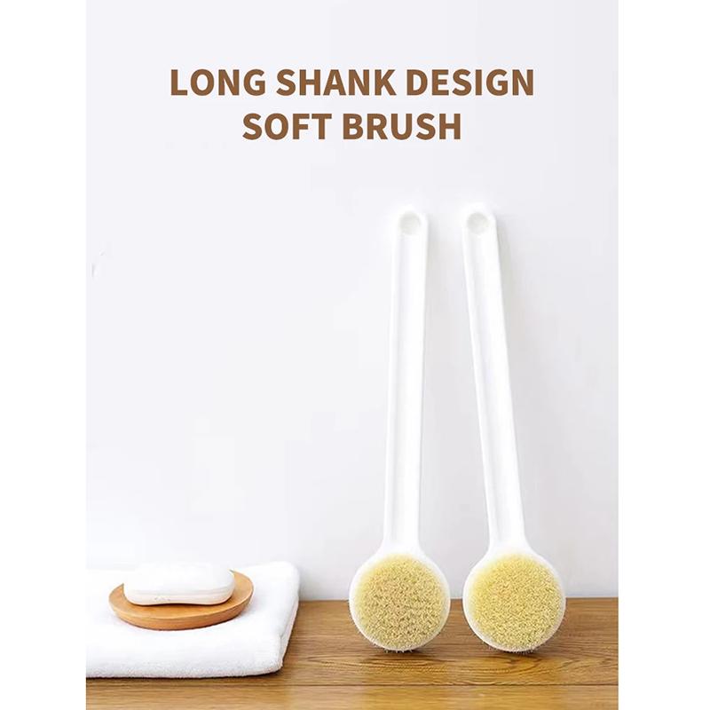 1 PC Long Handle Shower Brush Unisex Senior Single Side Back Brush Bath Brush Exfoliating Suitable For Wet And Dry Brushes