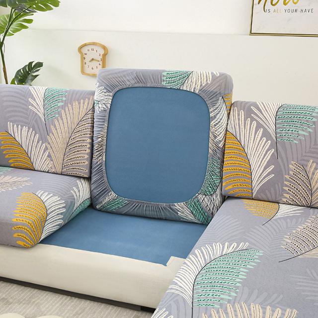 Printed Stretch Sofa Seat Cushion Cover L-shaped Corner Couch Sofa Slipcover for Living Room Wedding Elastic Seat Cushion Cover