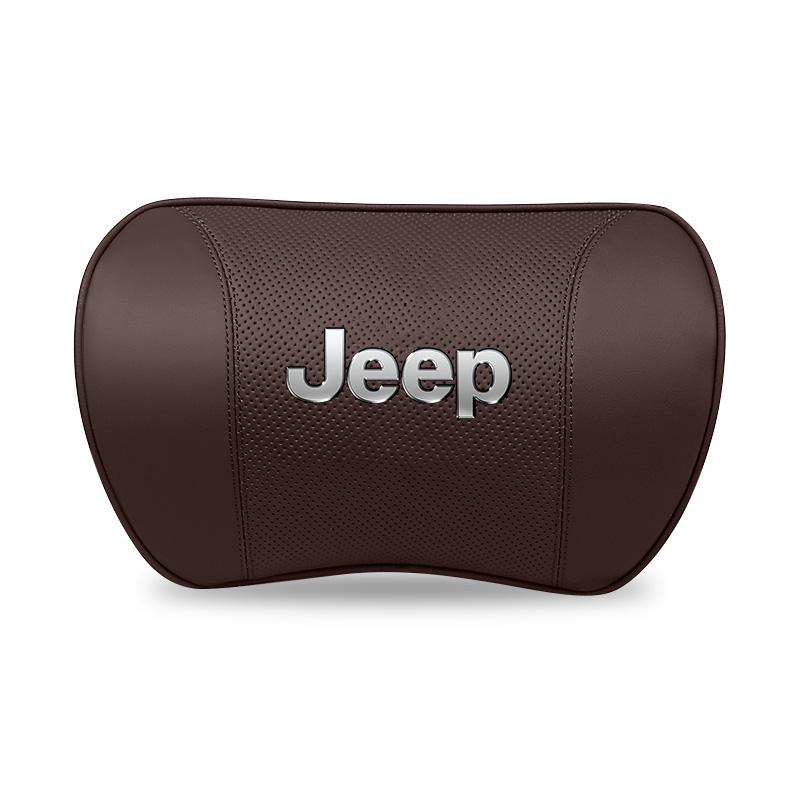 Per Auto Jeep Supporto Lombare Cuscino Vita in Pelle per Poggiatesta Sedile Per Jeep Grand Cherokee Wrangler JK Gladiator Compass Rene