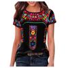 Women's Summer Casual Fashion - Printing O-Neck Short Sleeve Loose T-shirt Top