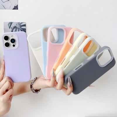 Liquid Silicone Phone Case for iPhone 12/13/14/15 Pro Max/16, Minimalist Jelly Design