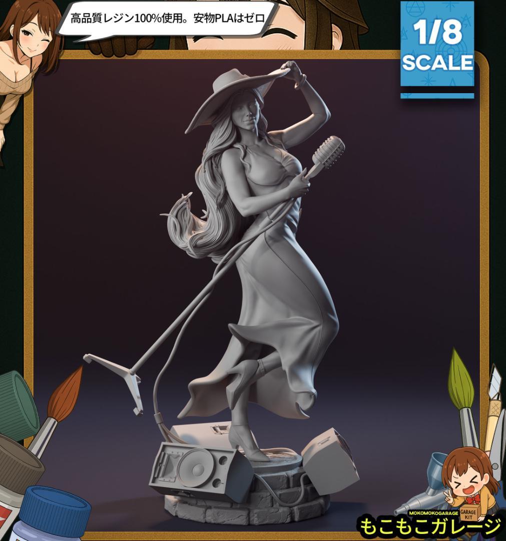 

[USED] 1/8 Unpainted Unassembled Figure Garage Kit Beautiful Girl