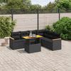 VidaXL Garden Lounge Set with Cushions 7 Pcs, Patio Sofas, Patio Furniture Set, Outdoor Furniture, Black 3273092