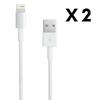 [Compatible iPad 2017-2018-AIR-MINI-PRO] Lot 2 Cables USB Chargeur Blanc 1 Metre [Phonillico®]