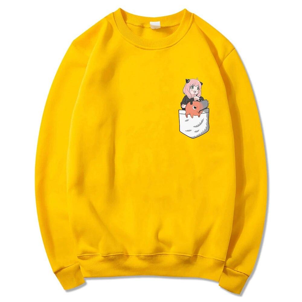 Cute Anya and Pochita Classic Hoodie Hoodies Winter Anime SPY X FAMILY Women Spring/Autumn Unisex Sweatshirt Harajuku Sudaderas Unisex