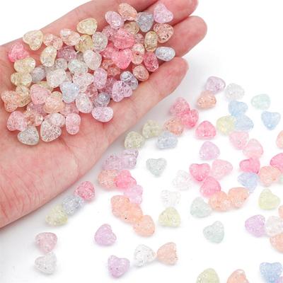 55/70 adet plastik akrilik kalp boncuk moda gevşek ara boncuk takı yapımı için DIY firkete küpe kolye el yapımı