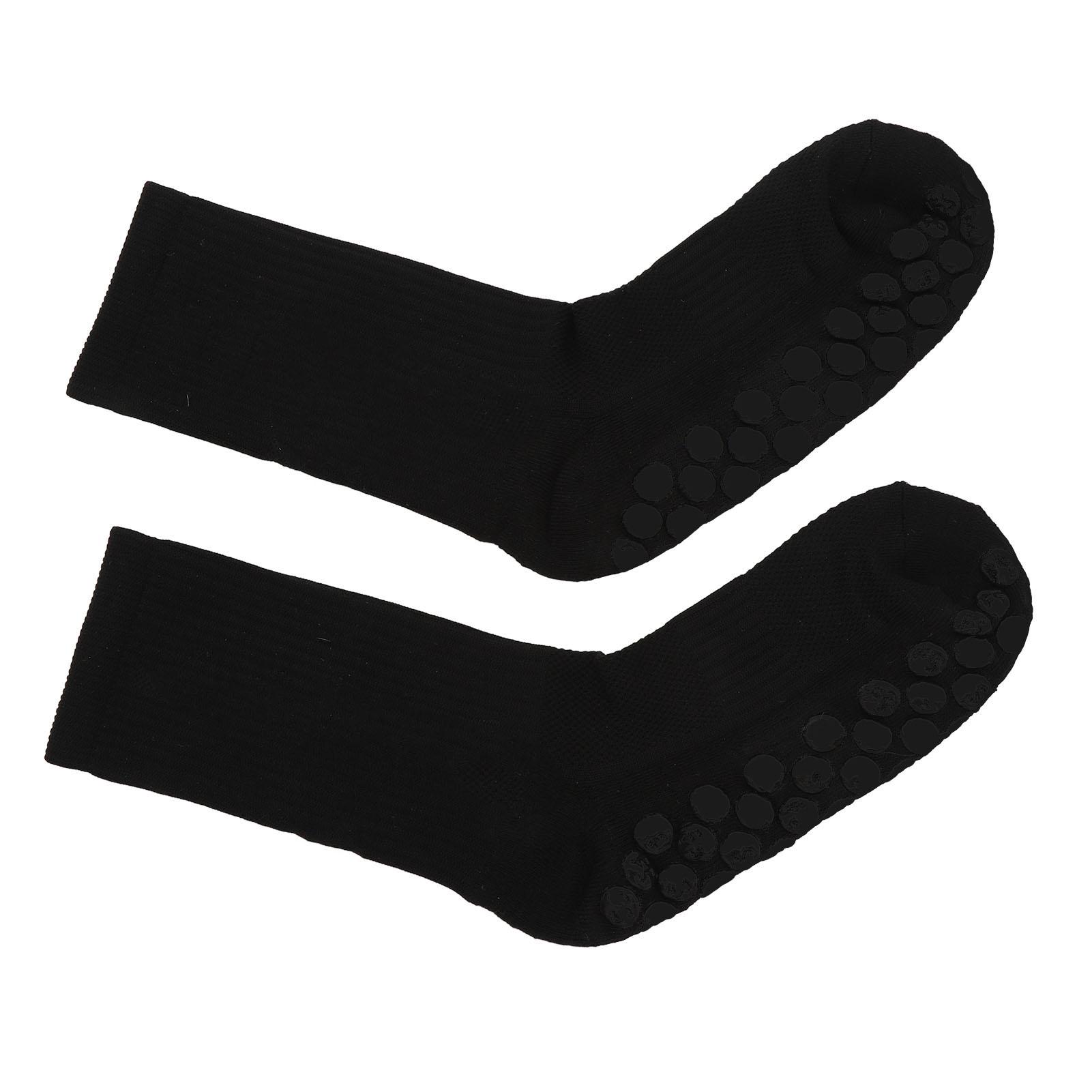 

3pairs Non Skid Crew Grippy Socks Breathable Comfortable Accessories Silicone Pilates Grippy Socks чёрный