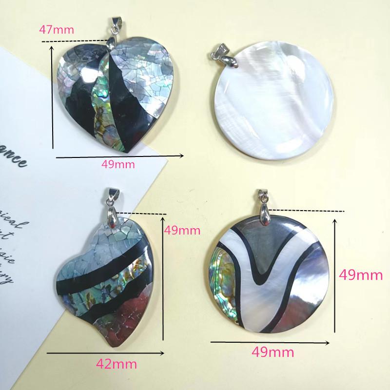 Seashell Heart Shaped Pendant Jewelry With Handcrafted Shell And Pearl For Casual Wear